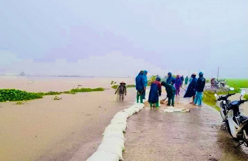 Thừa Thiên Huế, Quảng Trị: Nước tràn qua đê bao, hàng nghìn héc ta lúa hoa màu bị ngập úng, hư hại (02/04/2022)